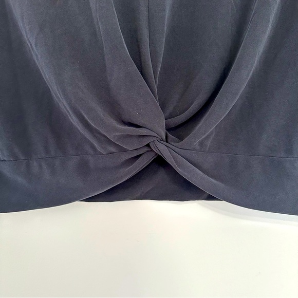 Zyia Active Front Knot T-Shirt Charcoal Black Large - Picture 6 of 6